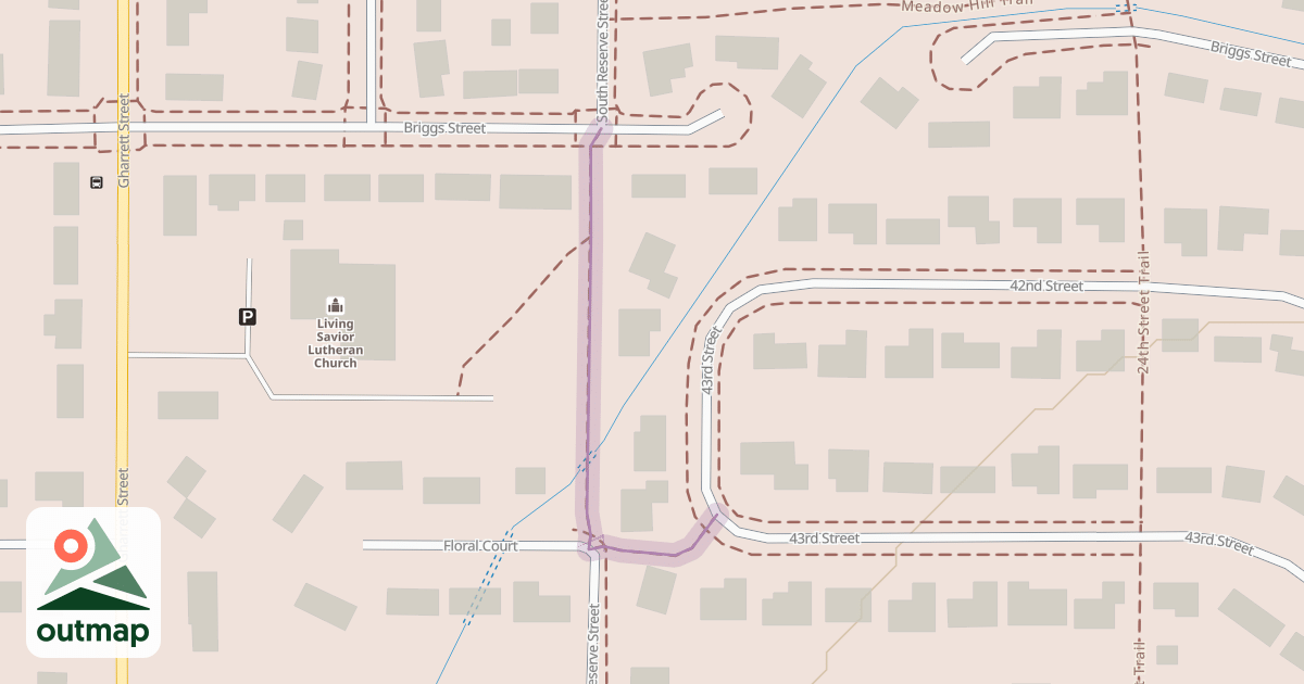 Map of Reserve Street Trail