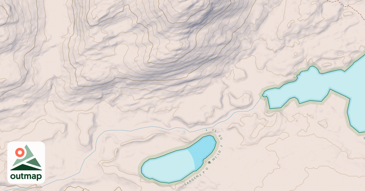 Map of Middle Sargent Ponds