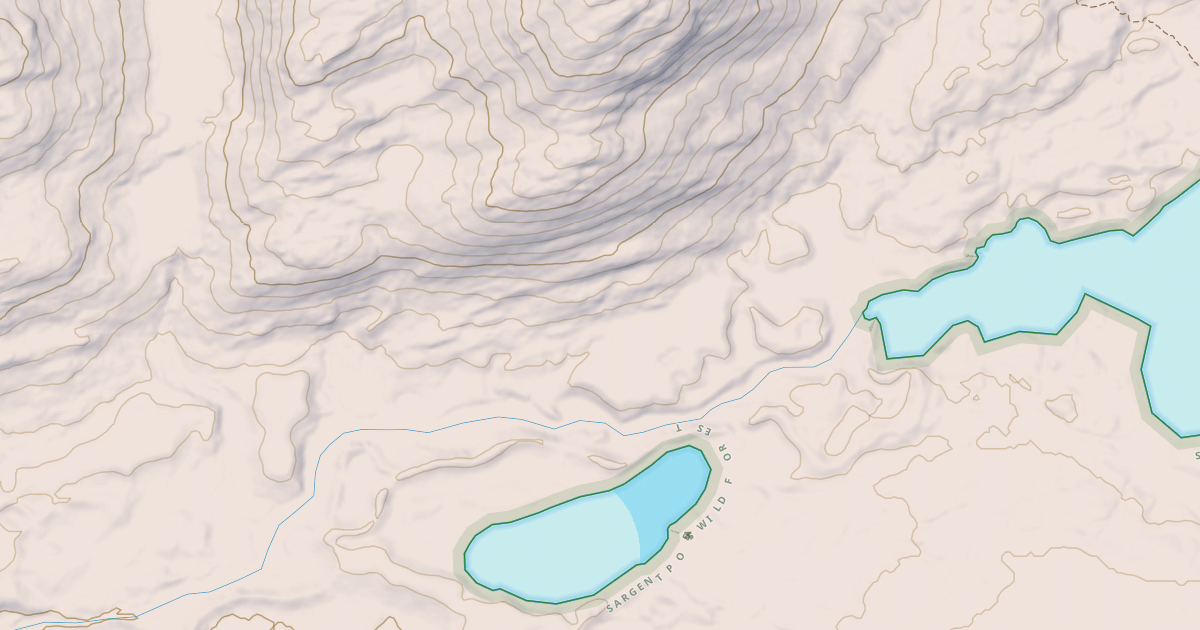 Map preview of Middle Sargent Ponds