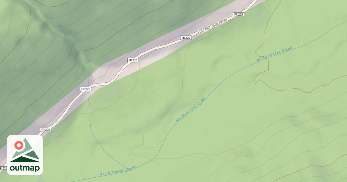 Map of FOOSES CREEK SPUR D