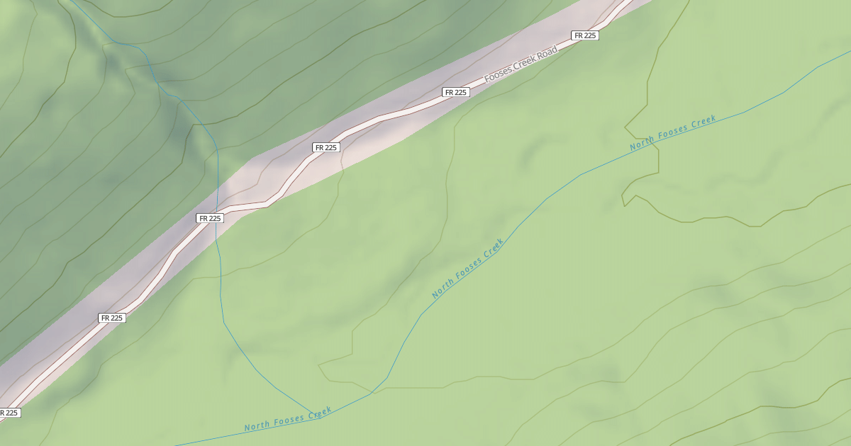 Map preview of FOOSES CREEK SPUR D