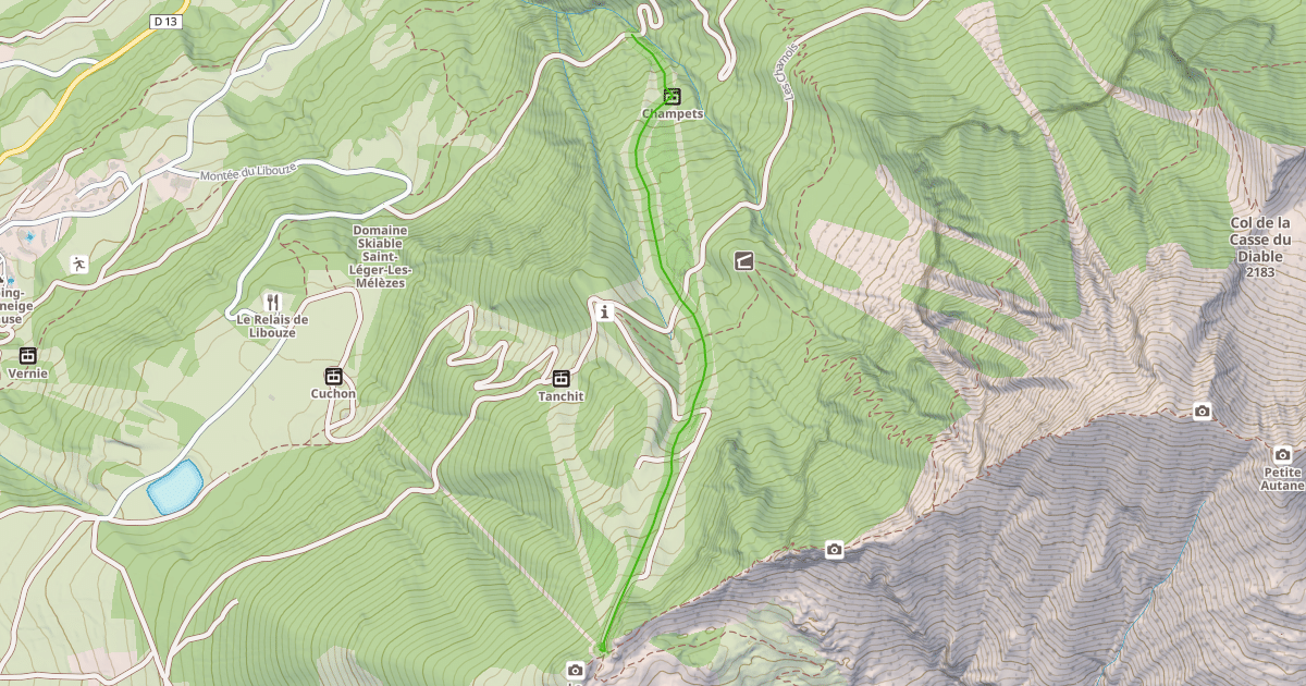 Map preview of Les Champets