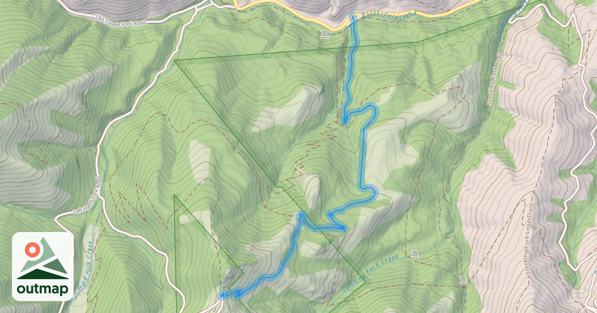 Map of Swamp Fork Trail