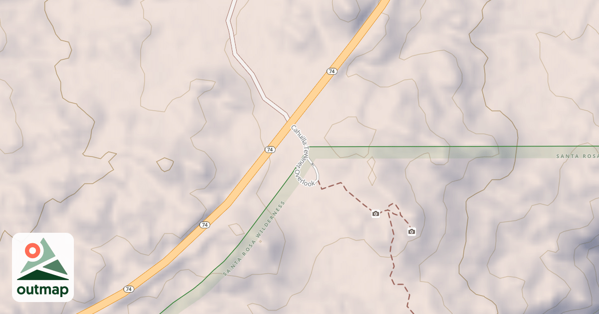Map of CAHUILLA TEWANET OVERLOOK