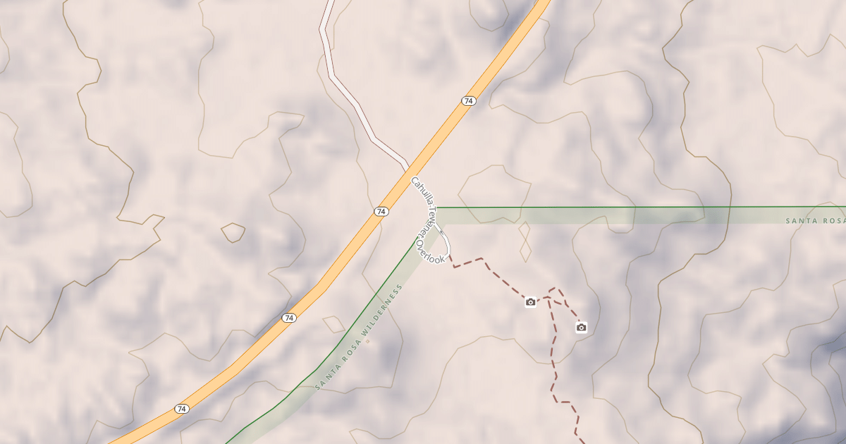 Map preview of CAHUILLA TEWANET OVERLOOK