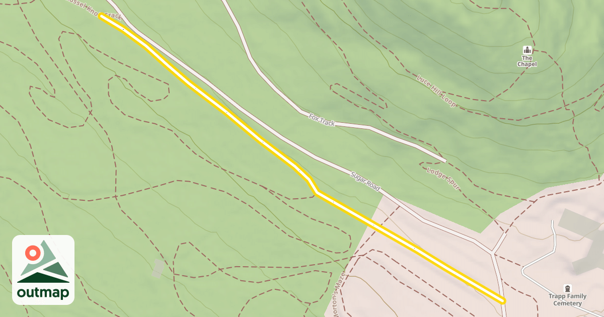 Map of Russell Knoll Track (To Picnic Knoll)