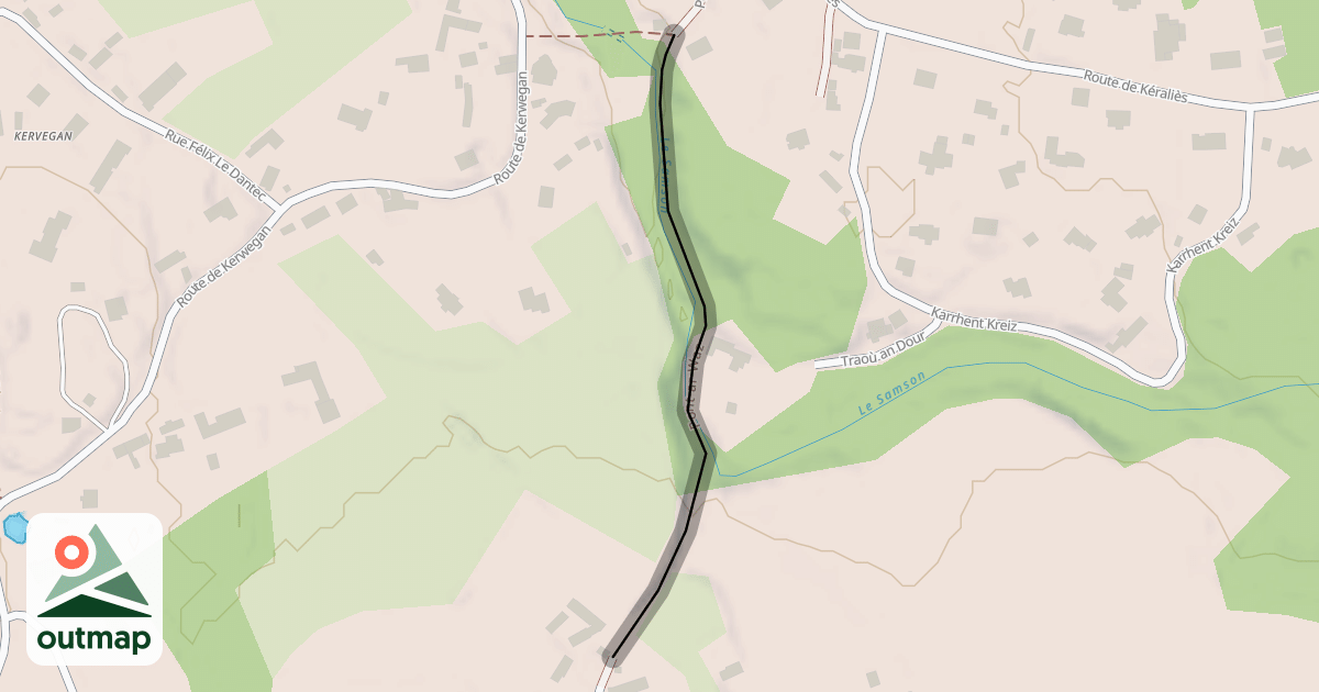 Map of Pont ar Waz