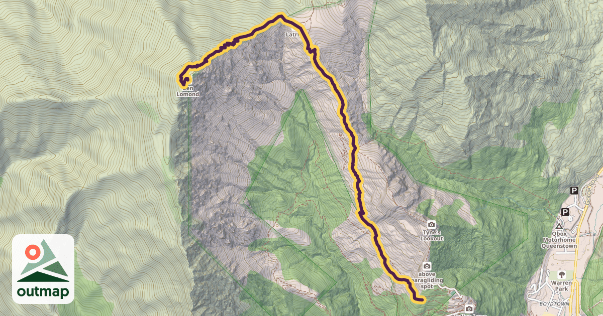Map of Ben Lomond Track
