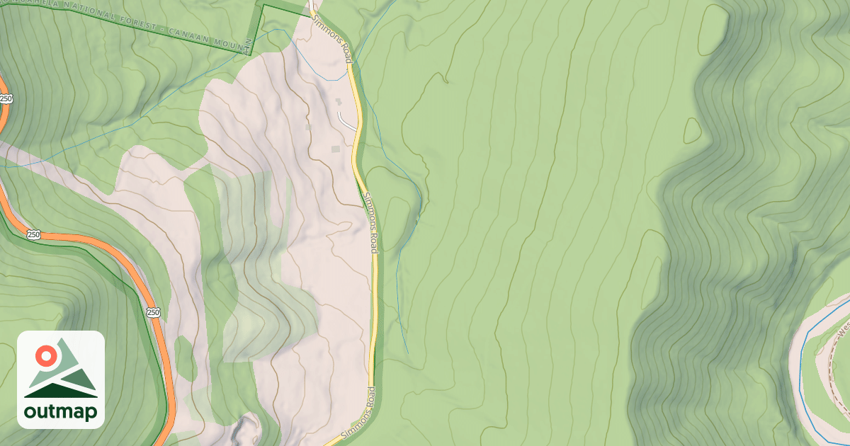 Map of CHERRY RUN