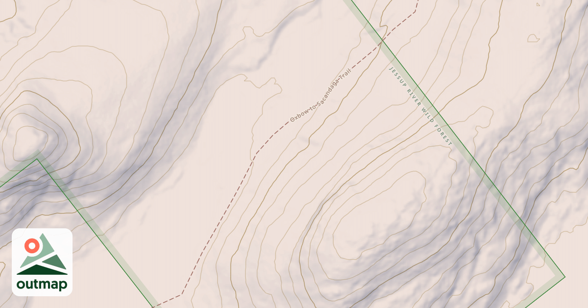 Map of Oxbow To Sacandaga Lake Trail