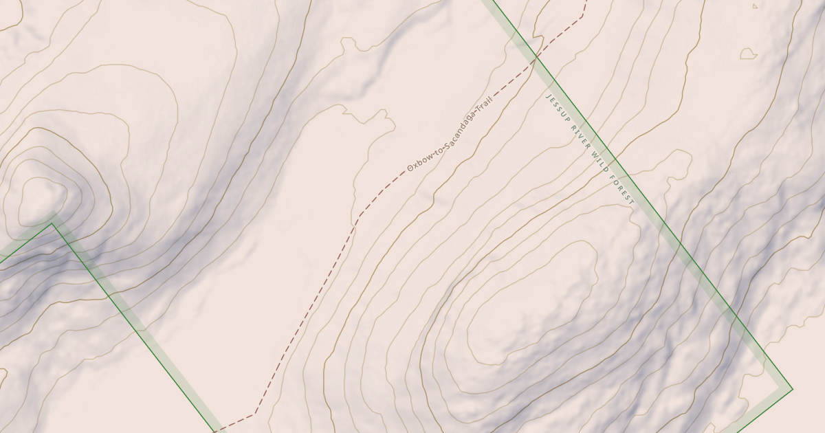 Map preview of Oxbow To Sacandaga Lake Trail