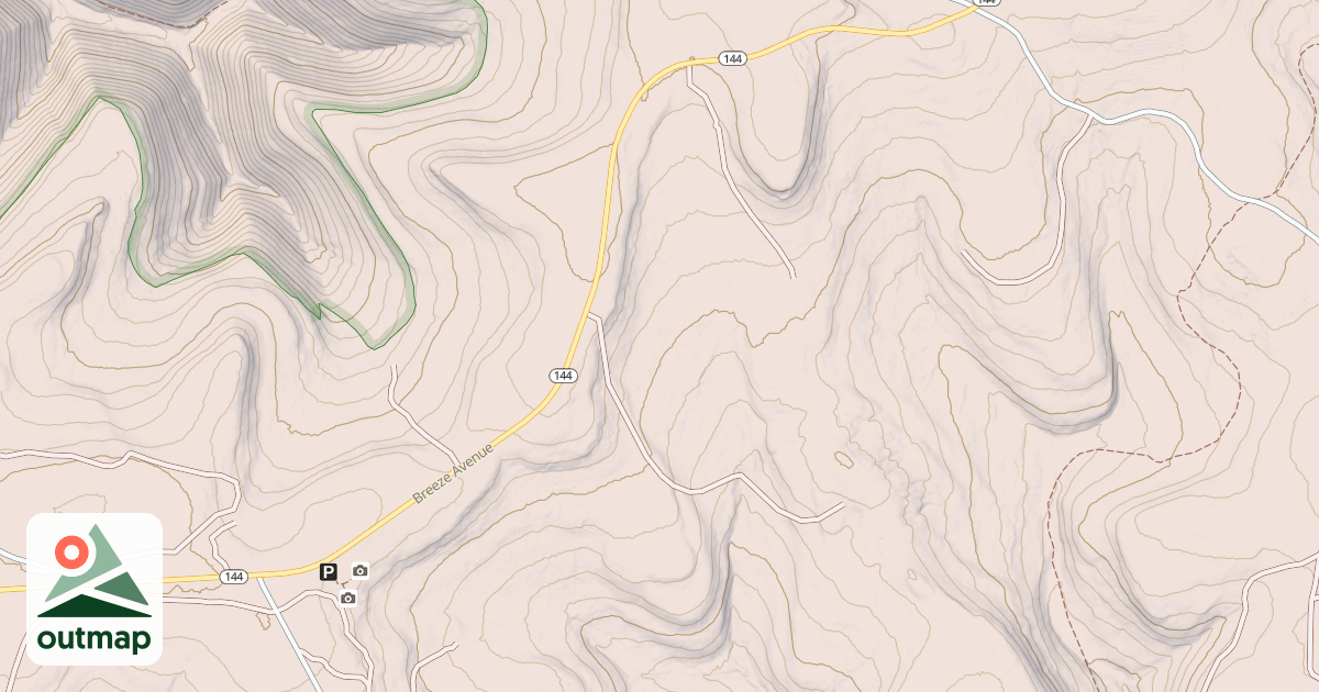 Map of Beech Creek Snowmobile Trails