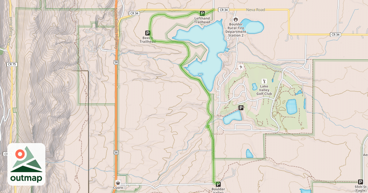 Map of Left Hand Trail
