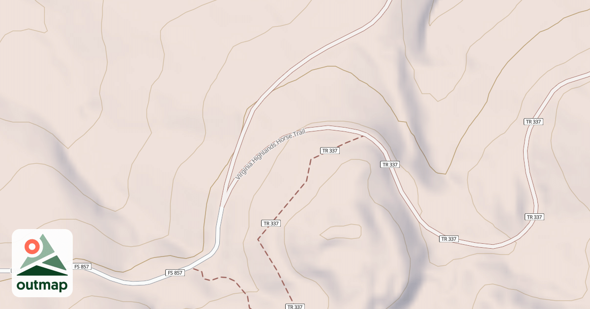 Map of VIRGINIA HIGHLANDS SPUR