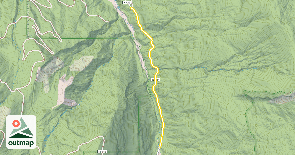 Map of Glacier Creek Road