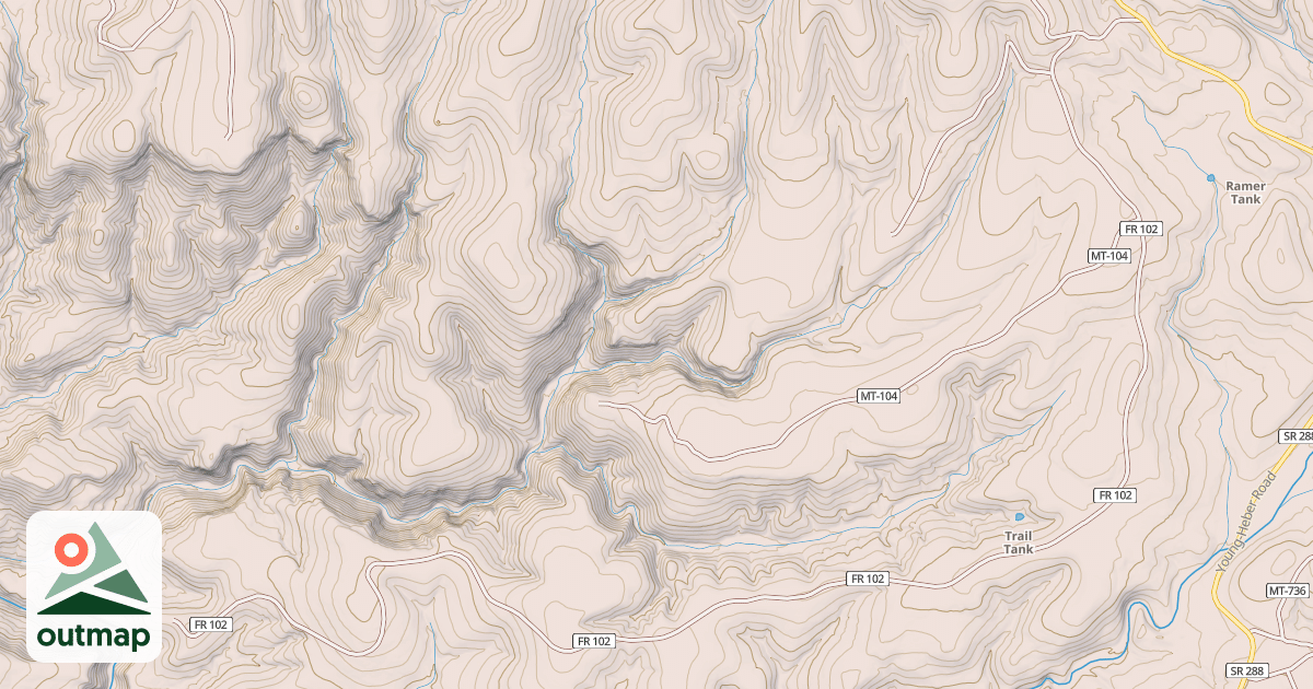 Map of MIDDLE RIDGE