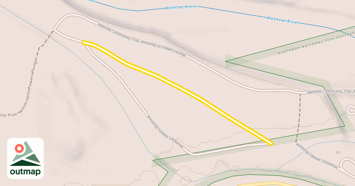 Map of Winthrop Fatbike Snowshoe
