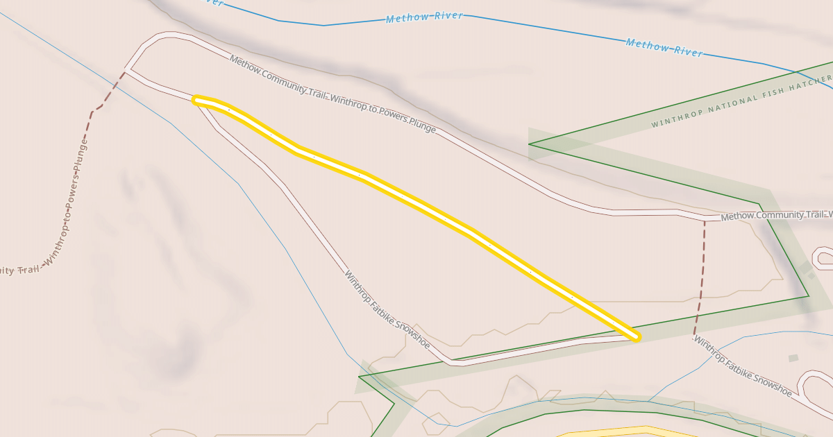 Map preview of Winthrop Fatbike Snowshoe