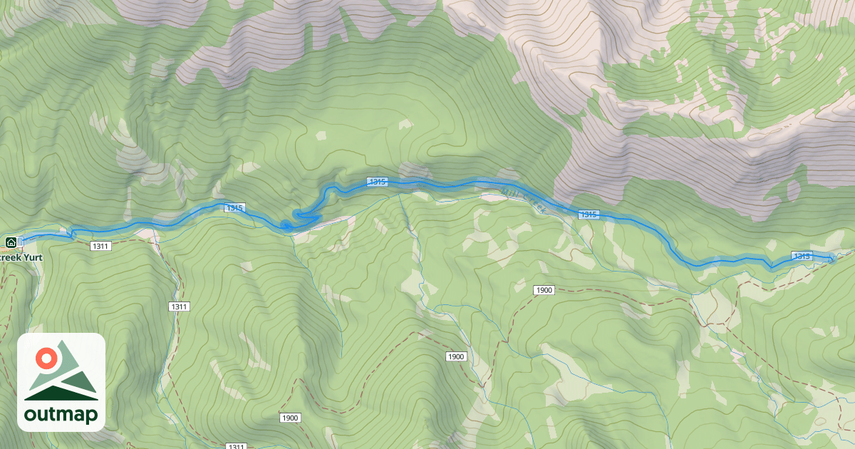Map of Old Red Pine Road Trail