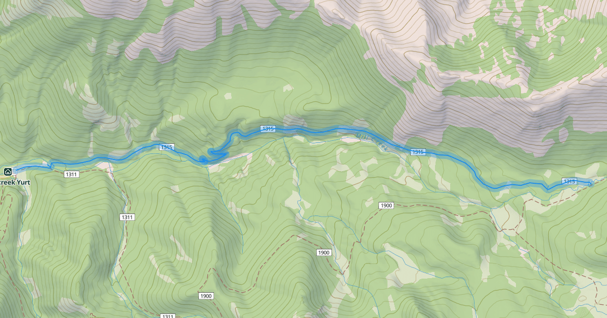 Map preview of Old Red Pine Road Trail