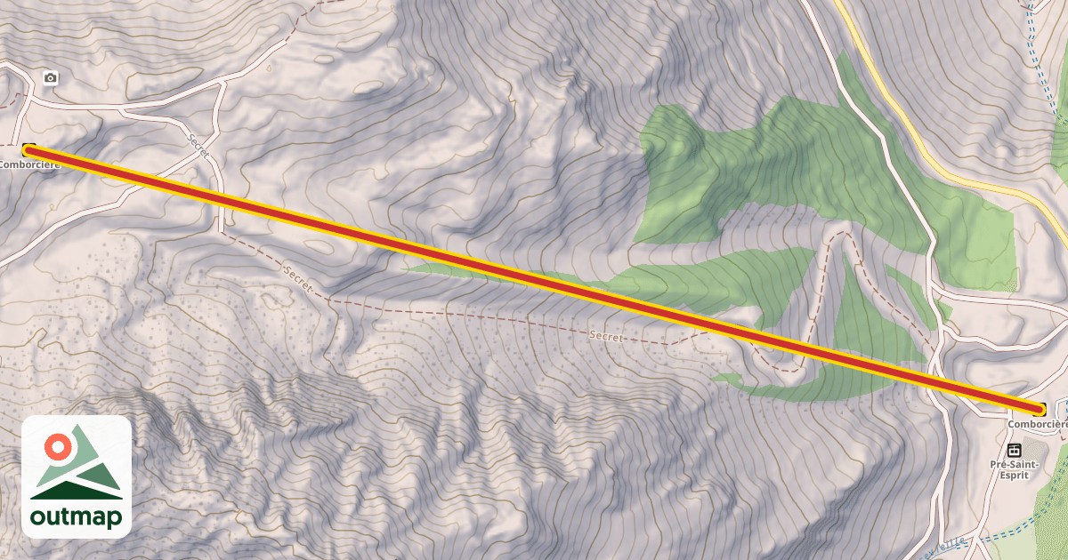 Map of Comborcière