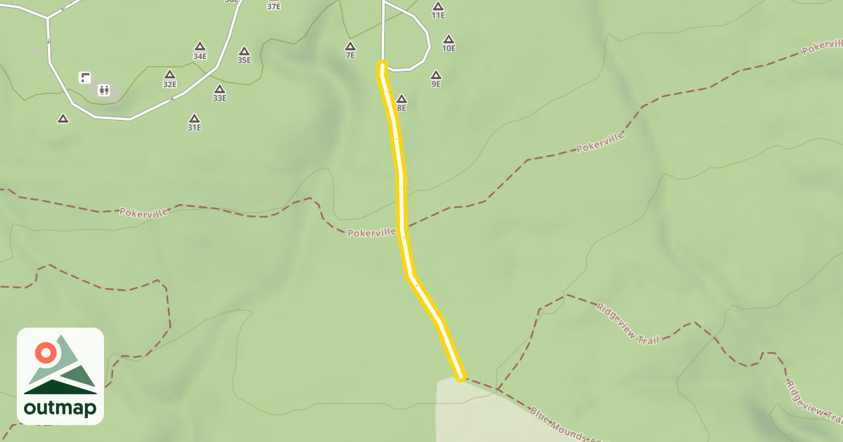 Map of Military Ridge Trail Access