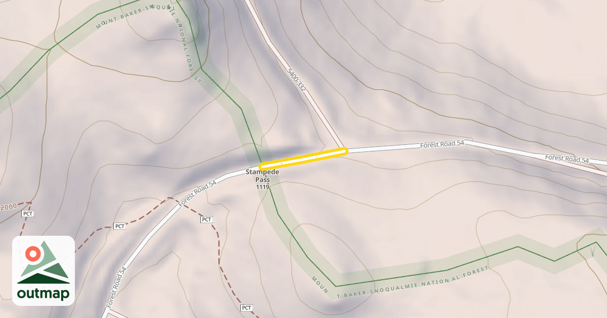 Map of Forest Road 54