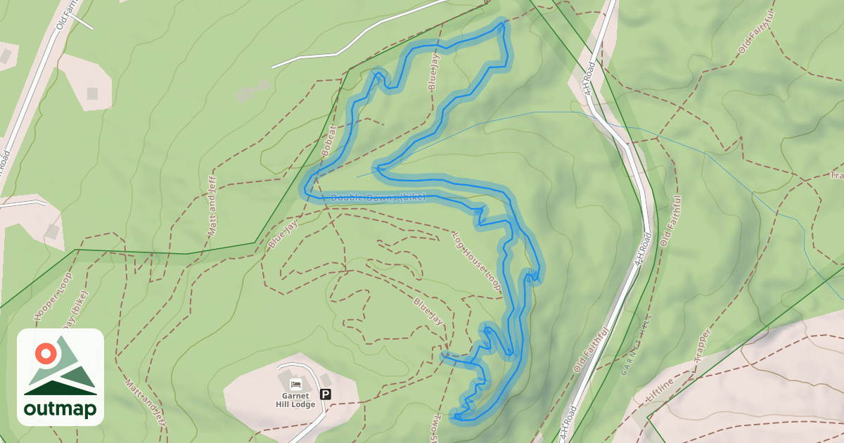Map of Double Downs (bike)