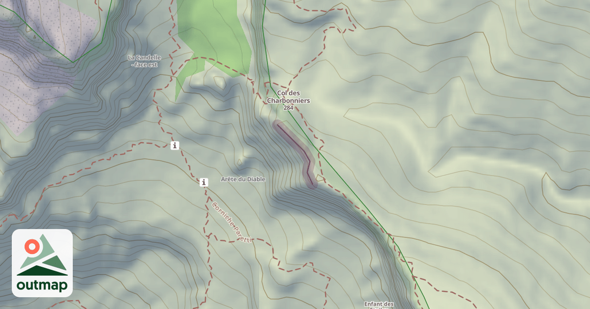 Map of Climbing Crag