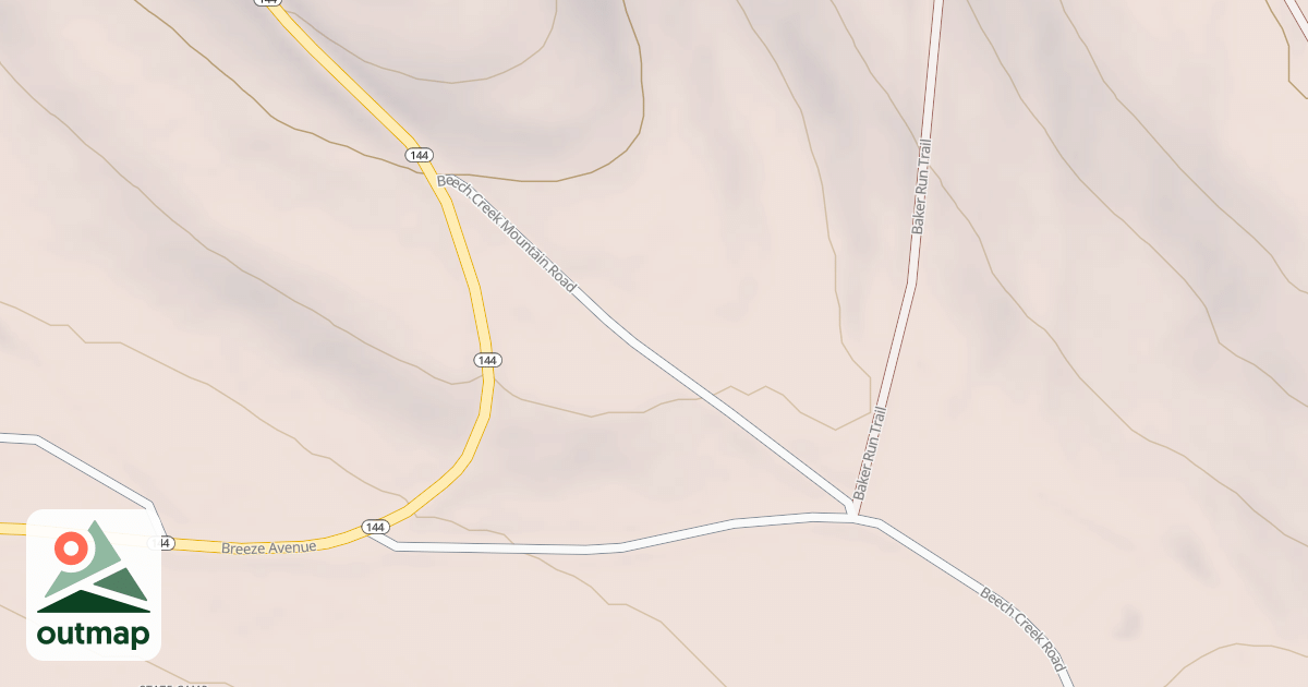 Map of Beech Creek Snowmobile Trails