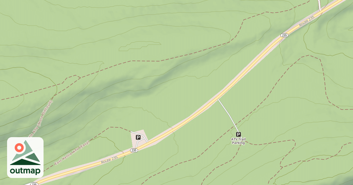 Map of East Kettle ATV Trail System