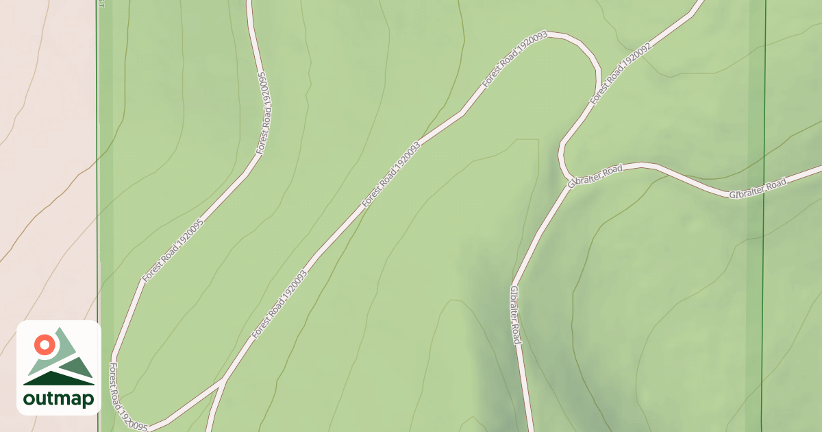 Map of USFS Motor Vehicle Use Map Roads {2A9F978B-A182-4184-B1DA-91B48E3B9190}