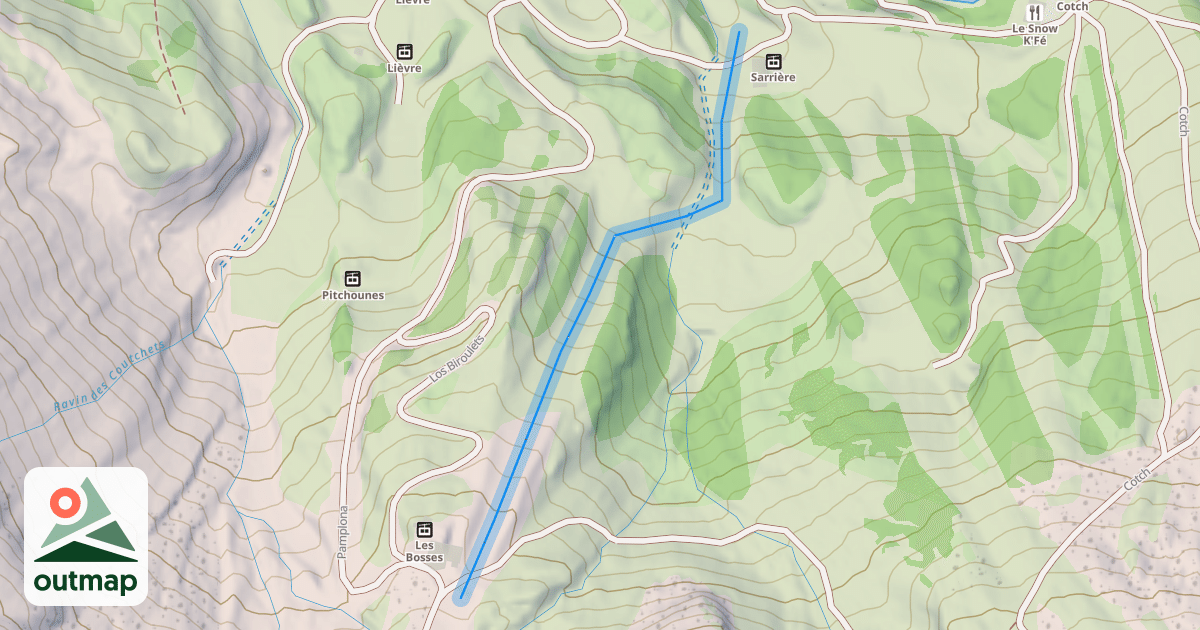 Map of Les Bosses
