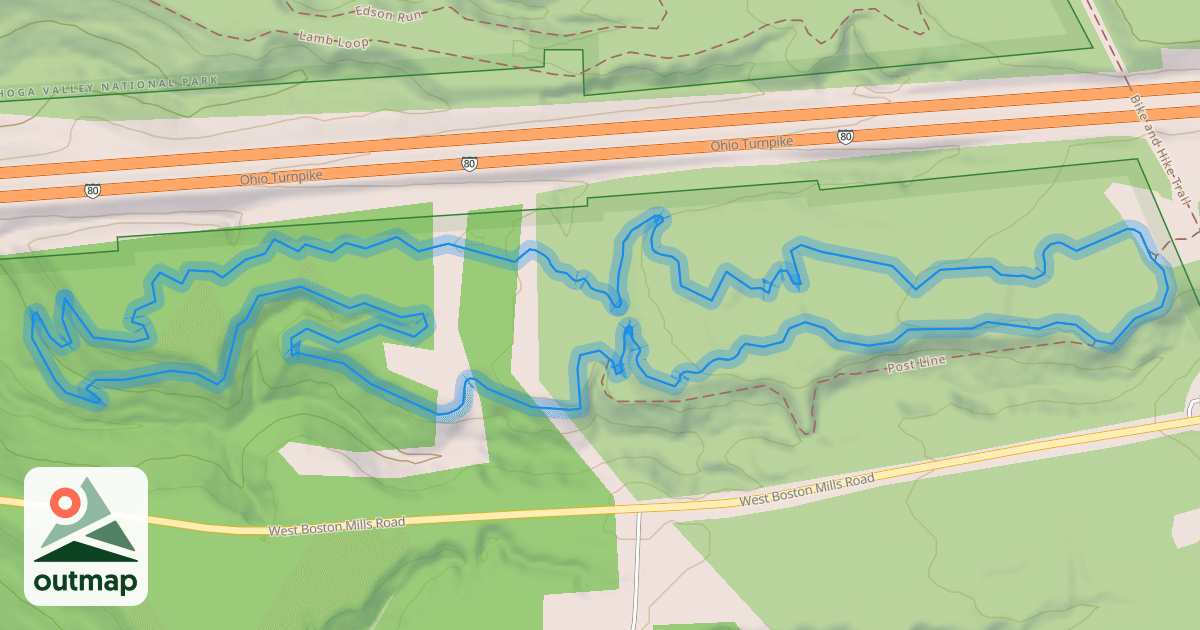Map of East Rim Trail