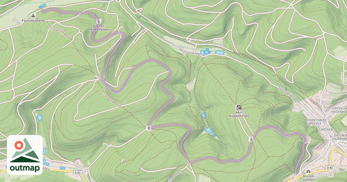 Map of Route Forestière du Klausenberg