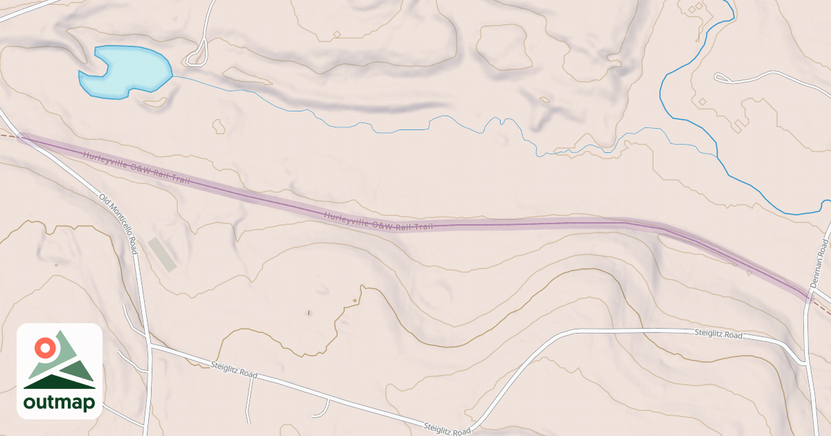 Map of Hurleyville O&W Rail Trail