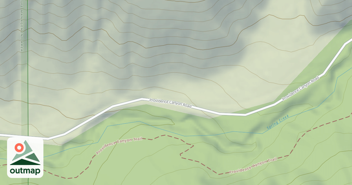 Map of PROVIDENCE CANYON