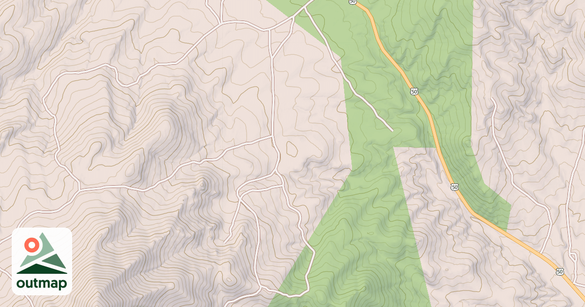 Map of BADE CREEK SPUR B
