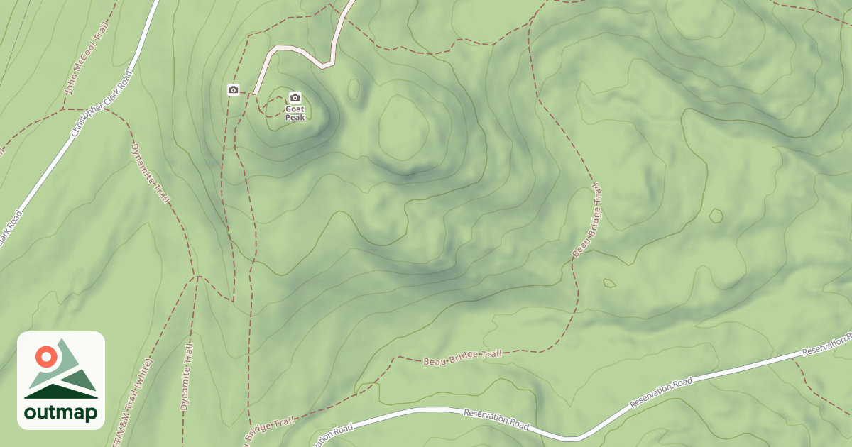Map of Beau Bridge Trail
