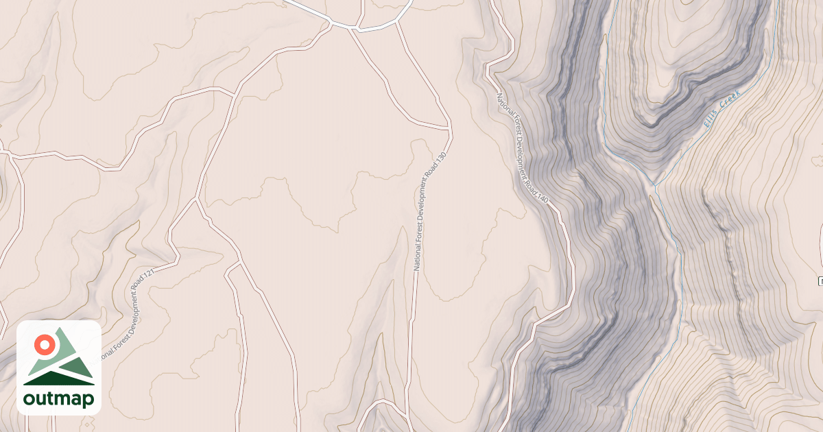 Map of USFS Motor Vehicle Use Map Roads {FAAC338A-0858-4DA0-9E46-E31B97EAFE67}