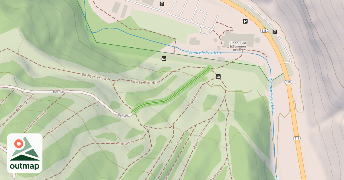 Map of Practice Slope