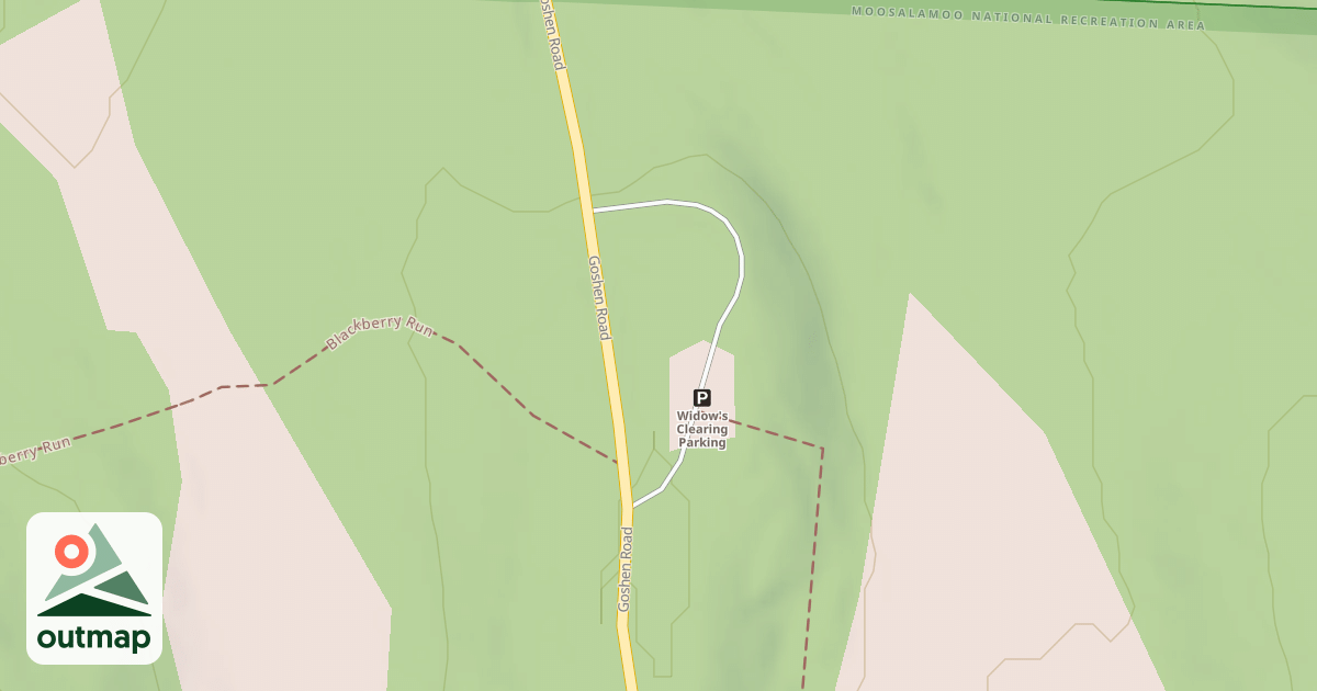 Map of WIDOWS CLEARING PARKING