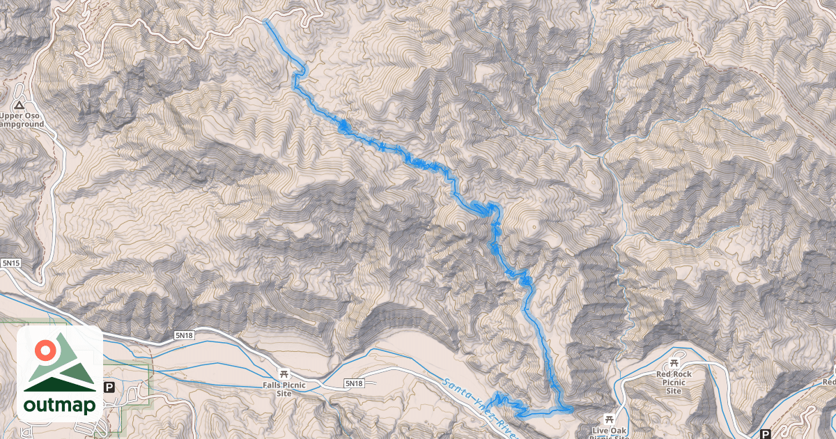 Map of Camuesa Connector Trail