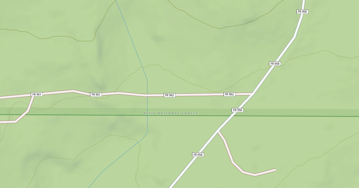 Map preview of USFS National Forest System Roads {194BF166-A74D-40A7-85CE-515481980018}