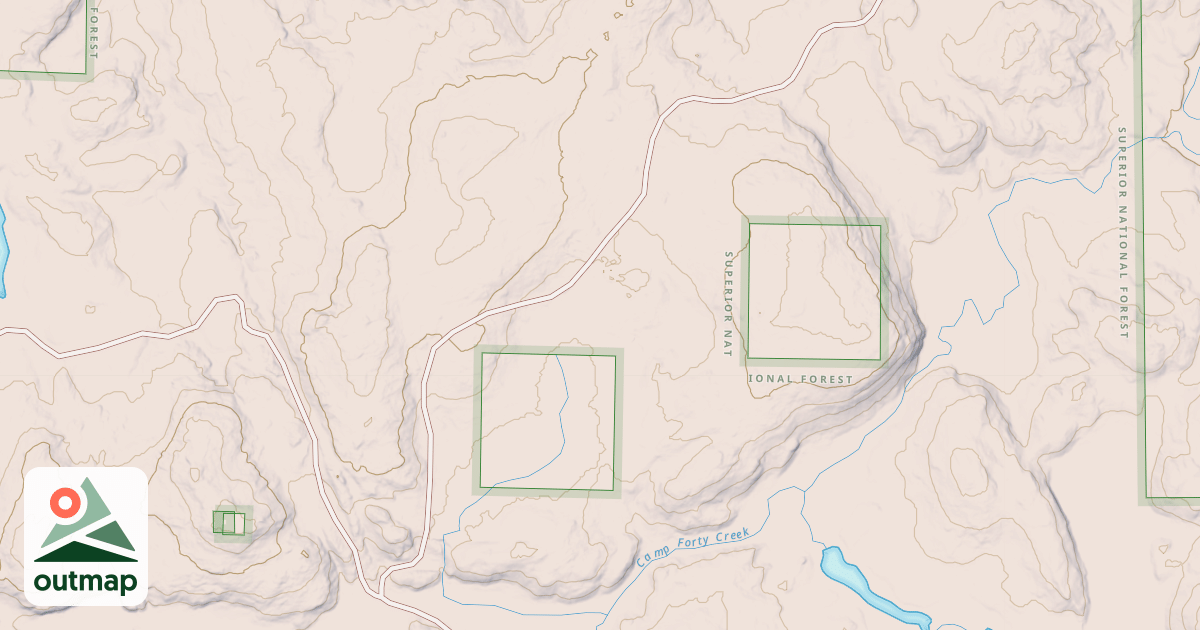 Map of CRANE LOOKOUT SPUR B
