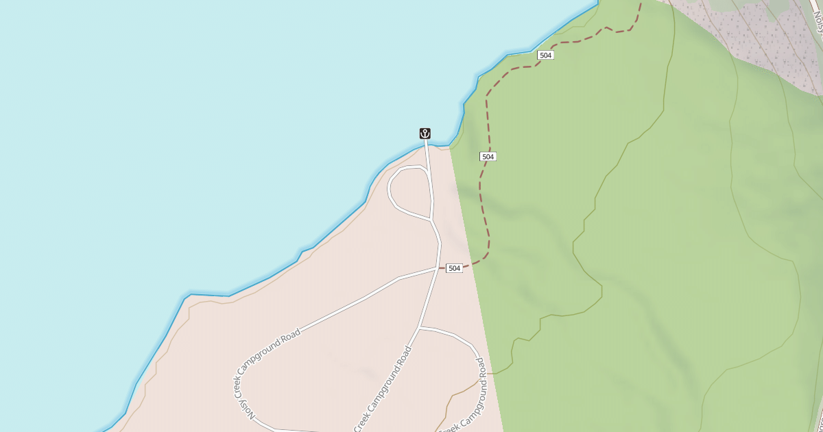 Map preview of NOISY CREEK CG BOAT LAUNCH