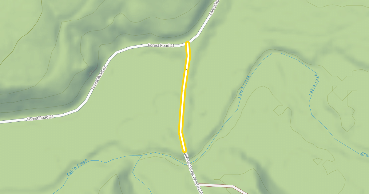 Map preview of National Forest Road 4110