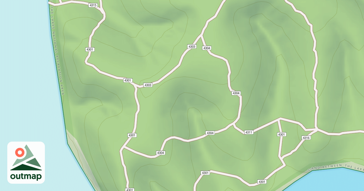 Map of USFS Motor Vehicle Use Map Trails 19912