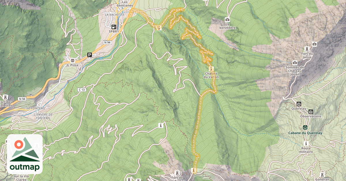 Map of La Cochette — La Vachette