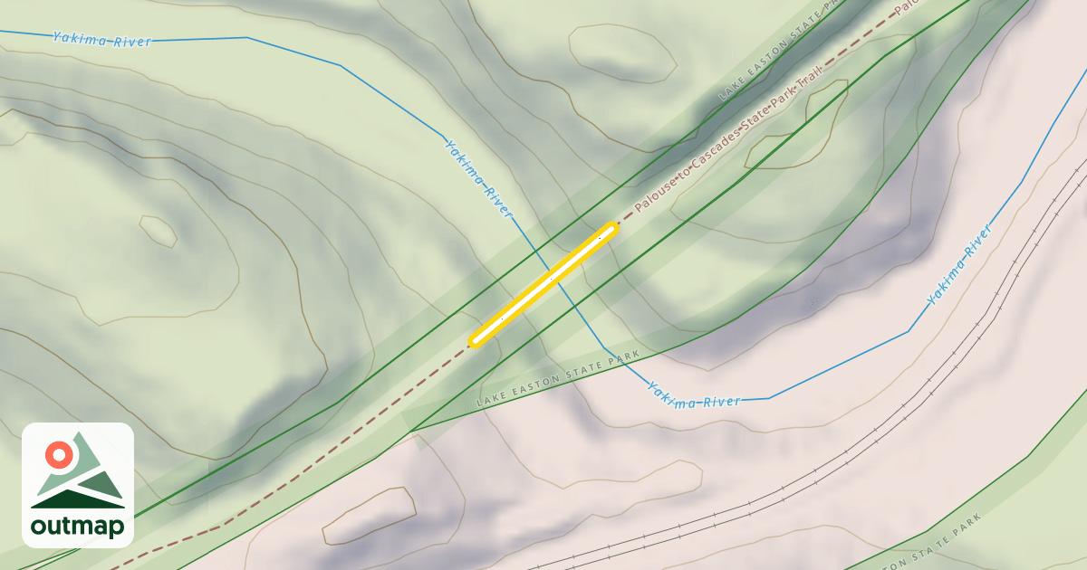 Map of Palouse to Cascades State Park Trail
